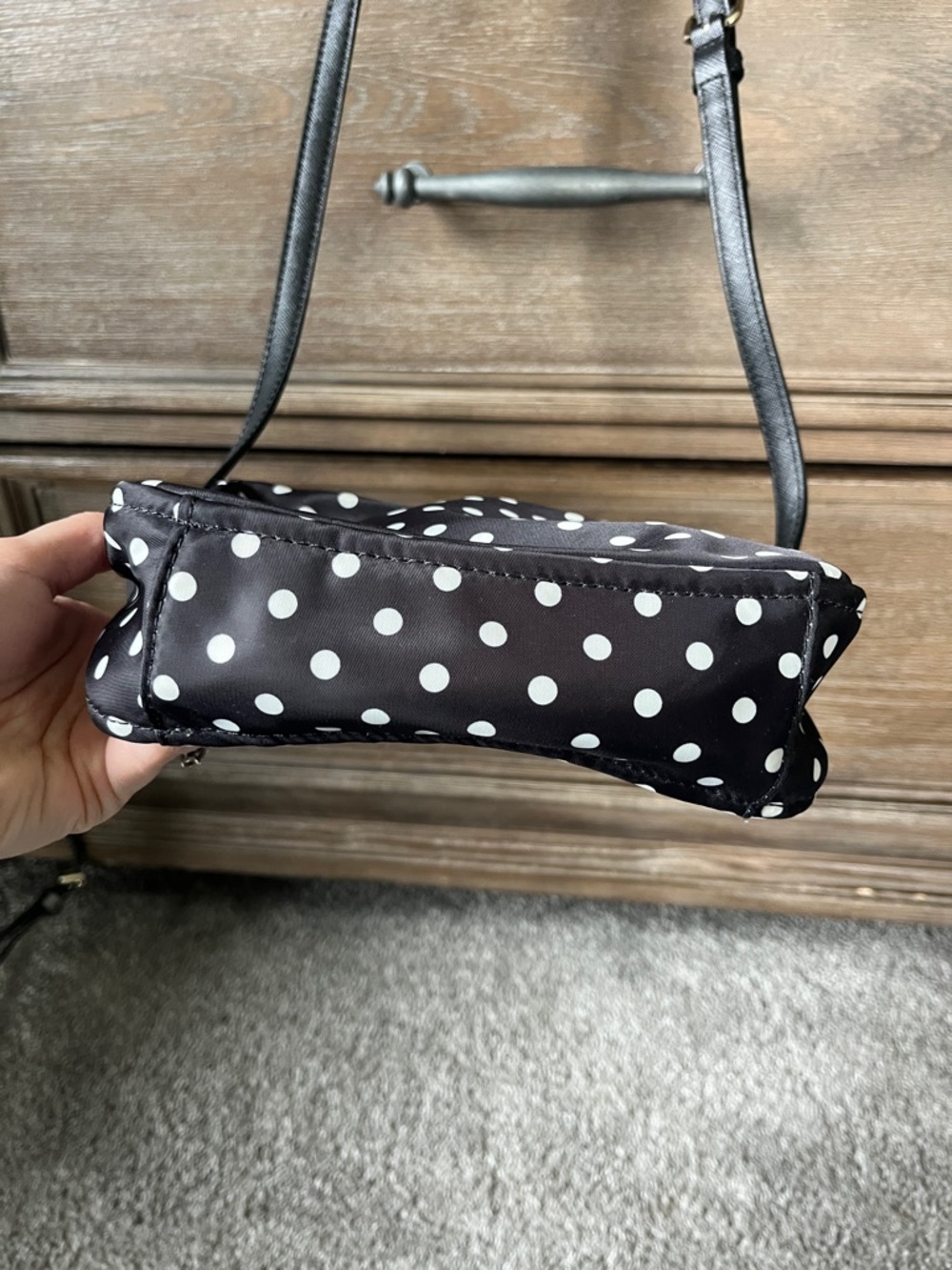 kate spade Black with White Polka Dot Crossbody Bag - Picture 5 of 8